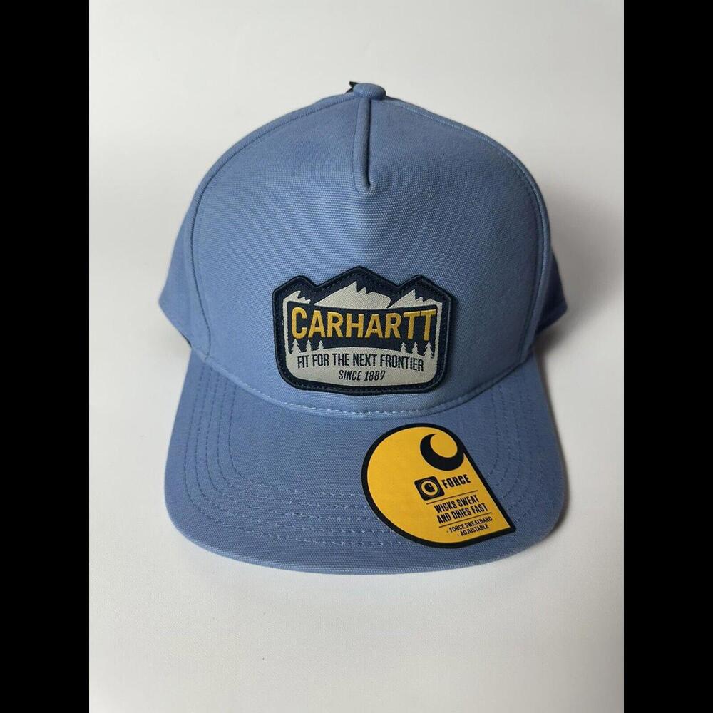 Carhartt Canvas Mountain Patch Cap - Blue - AH6318-M - Adjustable **NEW**
